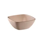 image of APS Germany APS 85416 - Square Beige Melamine Bowl 7-5/8" x 3-1/8", 1 Qt (50.7 oz) Acid Resistant Finish - 1/Case
