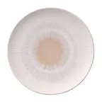 image of APS Germany APS 85506 - 16.5" Blush Round Melamine Plate, Beige Finish, Dishwasher Safe - 6/Case