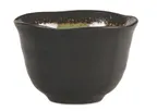 image of Libbey BF-2 Sake Cup, 2 oz (1‑5/8" Dia × 2‑7/8" H), Turquoise Ceramic with Dark Brown Rim, 36/Case