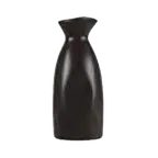 image of Libbey BF-9 Sake Bottle, 9 oz, 2.625" Dia x 6.125" H Turquoise Ceramic Dark Brown Rim - 12/Case