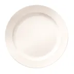 image of Libbey BMEL-1105 - 10" Round Melamine Plate, White Medium Rim, Microban® Technology, 12/Case