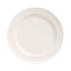 image of Libbey BO-1113 - 6.25" Round Plate, Bright White Porcelain, Medium Rim, Embossed - 36/Case