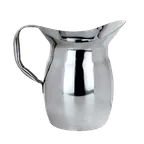 image of Libbey BP-200 Metal Pitcher, 2 Liter (70 oz) 18/8 Stainless Steel with Handle - 1/Case