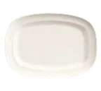 image of Libbey BW-1124 Oblong China Plate, 12" x 8½" Bright White Porcelain, Basics Collection - 12/Case