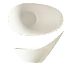 image of Libbey BW-6706 Riviera Bowl – 6.5 oz, 5"8" x 4" x 4" Slanted Porcelain White, 6" Size - 24/Case