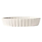 image of Libbey CB-006 – 6 oz Ramekin, Oval, 6" L x 4-3/8" W x 1-1/4" H, China, Microwave Safe - 24/Case