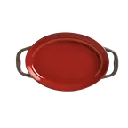 image of Libbey CBC-002 - Oval Roasting Pan, 11 oz (10" x 5-5/8"), Chili Ceramic 350°F - 12/Case