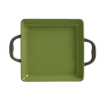 image of Libbey CBO-003 Roasting Pan, 21 oz 10"-3/8 x 7"-1/2 Square Olive Ceramic, 350°F Max - 12/Case