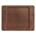 image of Libbey CIS-16TR Trivet – 7" Square Wood, Brown, 7-7/8" L x 6-1/8" W x 1/2" H - 12/Case
