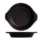 image of Libbey CIS-17 Round Cast Iron Platter, 7" Diameter, 6½" Bottom, 1¼" Height, Black Finish - 6/Case