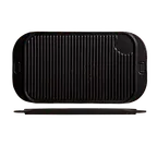image of Libbey CIS-19 Cast Iron Sizzle Platter, 11" x 6¼" with 1½" Deep Dual Surface, Black Finish - Case