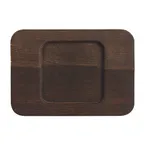 image of Libbey CIS-26TR Trivet, 5½"L x 4"W x ½"H Square Well, Brown Wood - 12/Case