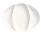 image of Libbey DP-11 Oval Divided Platter, 11" x 8-1/4", 3-Compartment Porcelain, Bright White - 12/Case