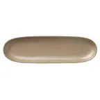 image of Libbey DRI-11-S - Oblong Porcelain China Tray, 13" x 4", Satin Matte Driftstone Finish - 12/Case