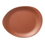 image of Libbey DRI-15-CME Plastic Serving Platter, 14" Oval Melamine, Red Finish, Dishwasher Safe - 6/Case