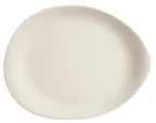 image of Libbey DRI-15-DME - 14" Oval Melamine Platter Beige Driftstone 14-1/8" x 11-1/4" - 6/Case