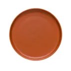 image of Libbey DRI-19-C - 9" Round Coupe Rim China Plate, Porcelain, Satin Matte Finish, Clay - 12/Case