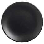image of Libbey DRI-3-O China Plate - 11" Round Coupe Rim, Vitrified Porcelain, Matte Onyx Finish - 12/Case