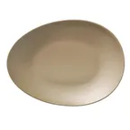 image of Libbey DRI-7-S - Oval Coupe Plate, 10.875" x 8.5", Porcelain Satin Matte Driftstone - 12/Case