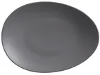 image of Libbey DRI-8-G - 13.75" x 10.13" Oval Coupe Rim Porcelain Plate, Driftstone Finish - 12/Case