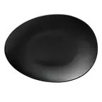 image of Libbey DRI-8-O China Plate – 13.75" x 10.13" Oval Coupe Rim Porcelain Matte Onyx Driftstone - 12/Case