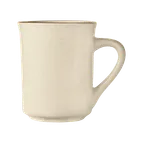 image of Libbey DSD-17 China Mug – 8.5 oz White Stoneware, Narrow Rim, Height 4" Non‑Stackable - 36/Case