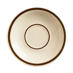 image of Libbey DSD-2 - 6" Round Stoneware Saucer, Cream White Desert Sand, 2-1/8" Well, Ceramic, 36/Case