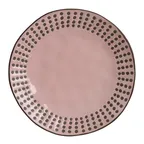 image of Libbey DULCET-2P - 8.625" Round Pink Stoneware Salad Plate, Dishwasher and Microwave Safe - 12/Case