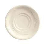 image of Libbey END-15 Saucer - 5.5" Round Cream White Porcelain Double Well, Fully Vitrified - 36/Case