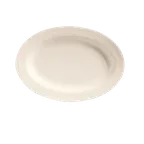 image of Libbey END-34 Oval China Platter, 13½" x 9½" Rim, Vitrified Porcelain, Cream White - 12/Case