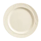image of Libbey END-6 Plate – 6¼" Round Porcelain Plate, Medium Rim, Cream White, Vitrified – Case