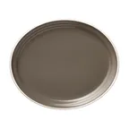 image of Libbey ENG-8-O Oval China Platter, 12" x 10" x 1" Olive Porcelain, 5‑Year No‑Chip Warranty - 12/Case