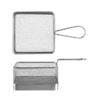 image of Libbey FB-17 Fry Basket, Square 8½" L x 5" W x 2¾" H, 1‑16 oz, Stainless Steel - 12/Case