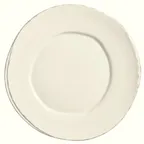 image of Libbey FH-502 China Plate – 9" Round Wide Rim Porcelain, White, Scratch‑Resistant, Vitrified - 12/Case