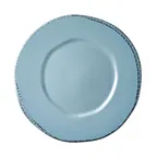image of Libbey FH-503H - 10½" Round China Plate, Wide Rim, Porcelain, Blue Hen Farmhouse Finish - 12/Case
