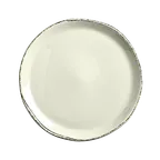 image of Libbey FH-527 China Plate – 13.5" Round Porcelain, Cream White, Coupe Rim, Scratch‑Resistant – 6/Case