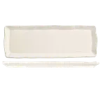 image of Libbey FH-529 - Rectangular China Tray, 16" x 5-3/4" White Porcelain, Scratch‑Resistant - 12/Case