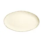 image of Libbey FH-560MEL - 20½" x 11½" Oval Ivory Melamine Platter, Dishwasher Safe, Farmhouse® Design - 6/Case