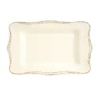 image of Libbey FH-580MEL - Rectangular Serving Tray, 17" x 11" x 7/8", White Melamine - 6/Case
