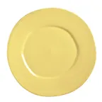 image of Libbey FH-602B China Plate – 9" Round Porcelain, Butter Yellow, Rim, Scratch‑Resistant – 12/Case