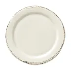 image of Libbey FH-602MEL - 9" Round Melamine Plate, Ivory, Medium Rim, 8-9" Size, Dishwasher Safe - 12/Case