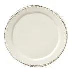 image of Libbey FH-603MEL - 10½" Round Melamine Plate, Ivory, Medium Rim, 10-11" , Dishwasher Safe - 12/Case