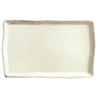 image of Libbey FH-711 Rectangular China Platter, 11" x 7", White Porcelain, Vitrified, Flared Edge - 12/Case