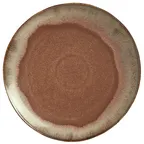 image of Libbey HEDON-2 10" Round Porcelain Plate, Polished Foot, Dishwasher & Microwave Safe - 12/Case