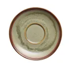 image of Libbey HEDON-7S Saucer - 5-5/8" Dia x 7/8" H Porcelain Hedonite Sage Microwave Safe - 12/Case