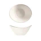 image of Libbey INF-150 - Oval Porcelain Bowl, 13 oz (6" x 5.5" x 3"), Bright White Porcelain - 24/Case