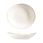 image of Libbey INF-250 30‑Oz Oval Porcelain Bowl, Bright White, 10" x 9" x 2.25" , General Use - 1/Case