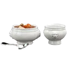 image of Libbey LH-15 - Soup Tureen, 15 oz (5"¾ Dia x 2"⅞ H), China, Oven/Microwave/Freezer Safe - 12/Case