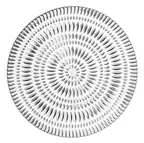 image of Nachtmann N106160 - 9" Round Lead-Free Crystal Glass Plate, Ethno Design, Dinnerware, 8/Case