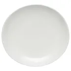 image of Libbey OG-2110 Oval Dinner Plate, 11.25" x 10.5" x 1.75", White Porcelain Curved Edge - 12/Case